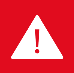 Vaarallinen jäte ikoni, huutomerkki kolmion sisällä