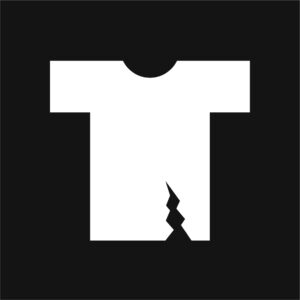 Poistotekstiili ikoni, rikkinäinen t-paita