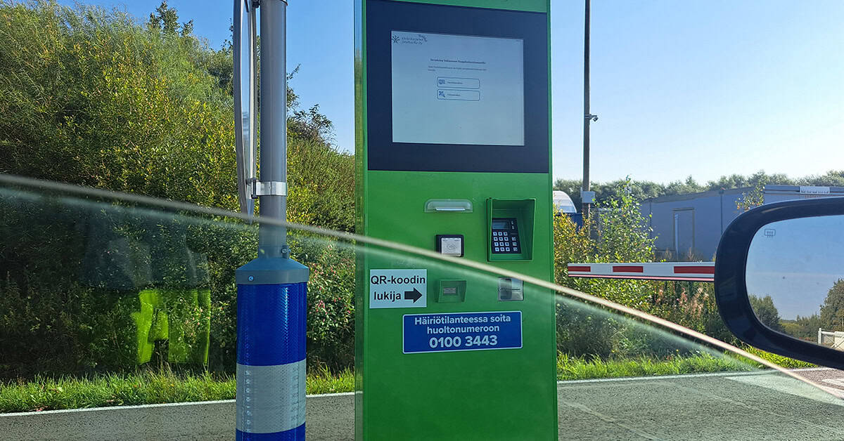 Itsepalvelujäteaseman maksupääte