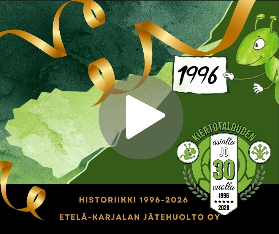 Historiikkivideon kansikuva, Etelä-Karjalan kartta piirretynä