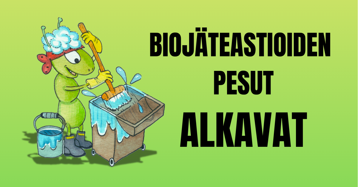 Syksyn biopesut blurbs Läheltä otettu kuva jätelaskusta